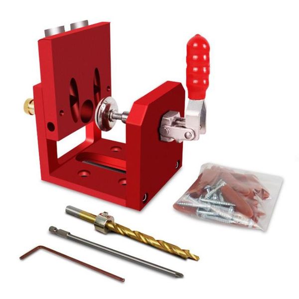 professional hand tool sets 9mm pocket hole drill guide dowel jig oblique locator drilling kit aluminium woodworker diy tools with fixture
professional hand tool sets 9mm pocket hole drill guide dowel jig oblique locator drilling kit aluminium woodworker diy tools with fixture