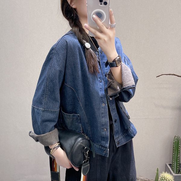 luxury women's jackets denim et women's spring and autumn long sleeve washable stand collar loose commuting single breasted large, Black;brown
luxury women's jackets denim et women's spring and autumn long sleeve washable stand collar loose commuting single breasted large, Black;brown
