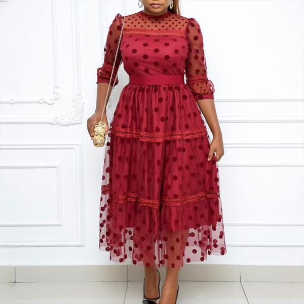 elegant polka dot party women dress plus size red birthday outfits retro classy tulle with waist belt spring summer, Black;gray
elegant polka dot party women dress plus size red birthday outfits retro classy tulle with waist belt spring summer, Black;gray