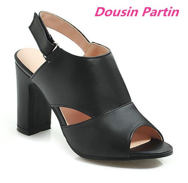 dousin partin 2021 women sandals fashion square high heel peep toe pu leather hook&loop slingback cut outs ladies shoes, Black
dousin partin 2021 women sandals fashion square high heel peep toe pu leather hook&loop slingback cut outs ladies shoes, Black
