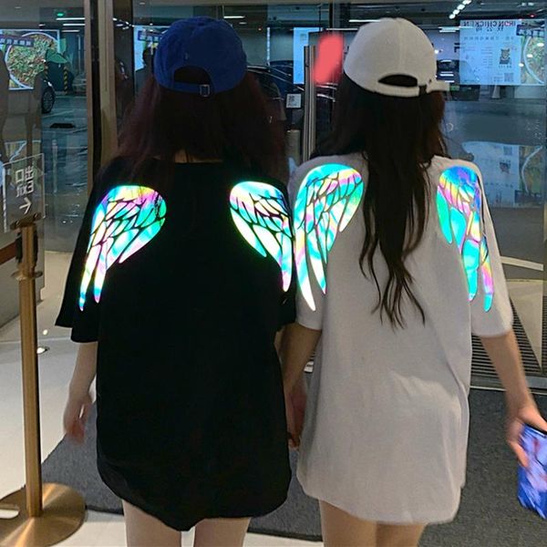 women's t-shirt harajuku street t-shirts loose angel reflective summer oversize female gothic tshirt casual short sleeve streetwear, White
women's t-shirt harajuku street t-shirts loose angel reflective summer oversize female gothic tshirt casual short sleeve streetwear, White