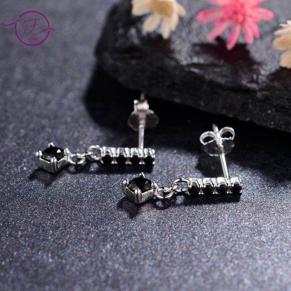stud s925 sterling silver long pendant earrings for women inlaid with black zircon fashion fine jewelry party gift, Golden;silver
stud s925 sterling silver long pendant earrings for women inlaid with black zircon fashion fine jewelry party gift, Golden;silver
