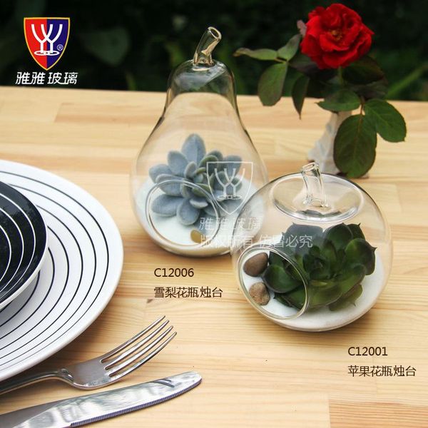 o.roselif creative apple pear terrarium glass flower pot vases tablewedding decoration blow pots
o.roselif creative apple pear terrarium glass flower pot vases tablewedding decoration blow pots