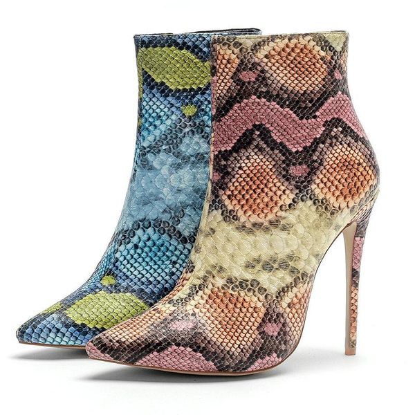 boots snake pattern female short fashion spring autumn zipper pointed thin high heel winter large size women's shoes 34-45, Black
boots snake pattern female short fashion spring autumn zipper pointed thin high heel winter large size women's shoes 34-45, Black