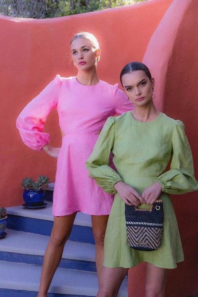 casual dresses ins linen o-neck long lantern sleeve midriff solid color pink green mini dress, Black;gray
casual dresses ins linen o-neck long lantern sleeve midriff solid color pink green mini dress, Black;gray