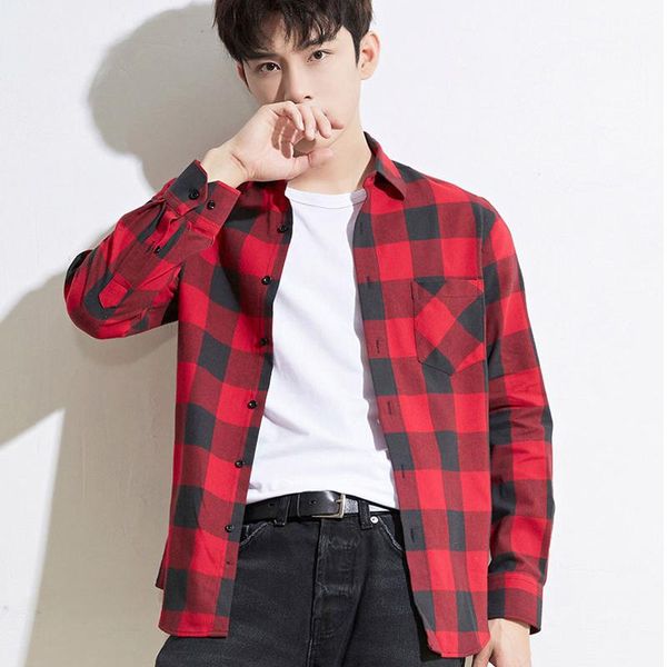 men's fashion 100% cotton brushed flannel shirts single pocket long sleeve slim-fit youthful soft casual plaid checkered shirt, White;black
men's fashion 100% cotton brushed flannel shirts single pocket long sleeve slim-fit youthful soft casual plaid checkered shirt, White;black