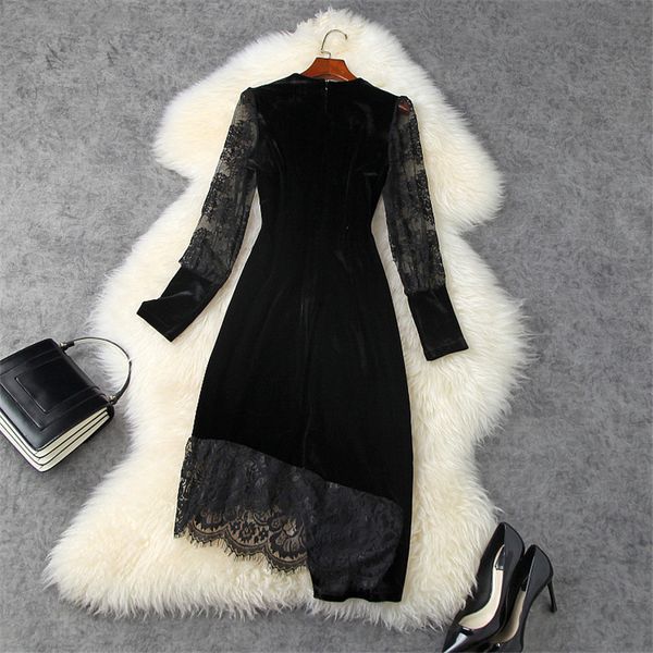 two piece dress elegant lady dresses runway fashion designers long sleeves slash black velvet party dress fall cnft, White
two piece dress elegant lady dresses runway fashion designers long sleeves slash black velvet party dress fall cnft, White
