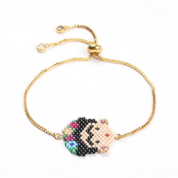 link, chain fashionable hand-knitted bracelet with vacuum electroplating for color retention, Black
link, chain fashionable hand-knitted bracelet with vacuum electroplating for color retention, Black