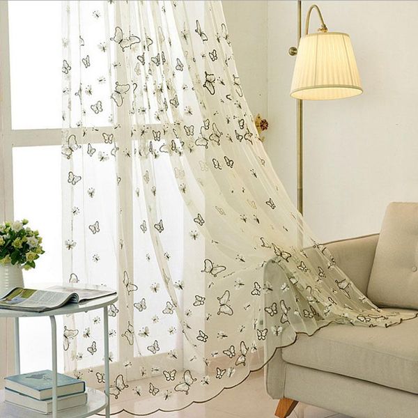curtain & drapes single panels embroidered voile curtains for living room rustic home decor kitchen tulle white sheer butterflies 0138
curtain & drapes single panels embroidered voile curtains for living room rustic home decor kitchen tulle white sheer butterflies 0138
