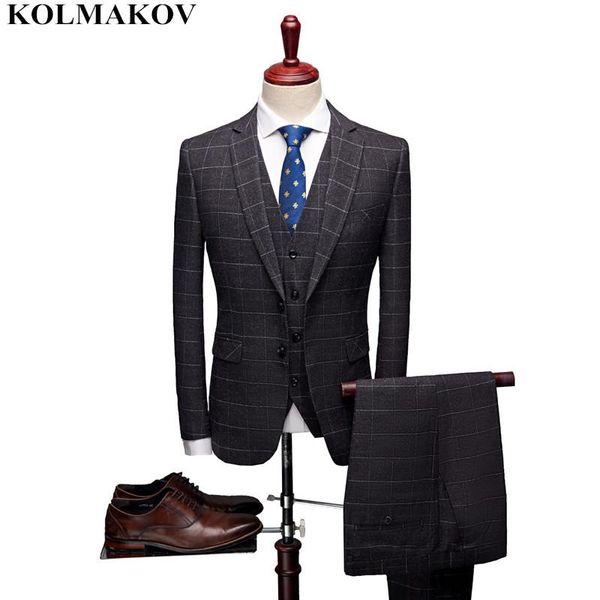men's suits & blazers (jacket+vest+pants) 2021 3 pieces men plaid wedding traje formal hombre suit jacket with pants groom slim fit s-x, White;black
men's suits & blazers (jacket+vest+pants) 2021 3 pieces men plaid wedding traje formal hombre suit jacket with pants groom slim fit s-x, White;black