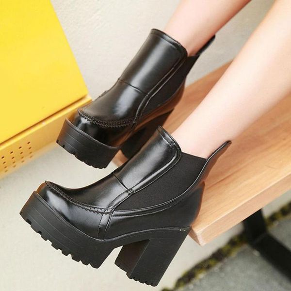 boots brand fashionable big size 45 thick platform square high heels slip on brogue ankle booties women shoes female, Black
boots brand fashionable big size 45 thick platform square high heels slip on brogue ankle booties women shoes female, Black