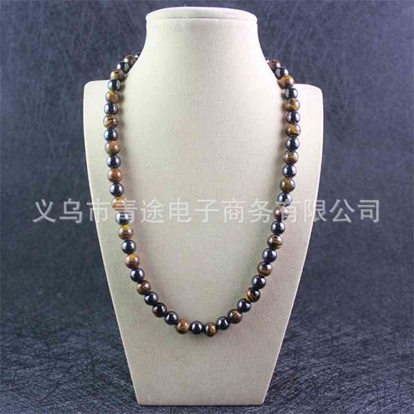 natural black iron stone yellow tiger eye necklace 8mm round bead magnetic buckle health care gift
natural black iron stone yellow tiger eye necklace 8mm round bead magnetic buckle health care gift