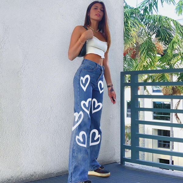 2011Heart Printed Brown Y2K Baggy Jeans For Girls 2021 Harajuku High Waist Trousers Aesthetic Straight Denim Pants Women Streetwear, Pink jeans
2011Heart Printed Brown Y2K Baggy Jeans For Girls 2021 Harajuku High Waist Trousers Aesthetic Straight Denim Pants Women Streetwear, Pink jeans