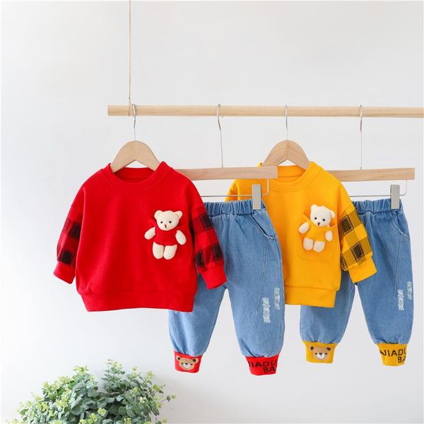 clothing sets baby girls boys 2021 spring autumn children cartoon bear t shirt jeans toddler infant kids clothes, White
clothing sets baby girls boys 2021 spring autumn children cartoon bear t shirt jeans toddler infant kids clothes, White