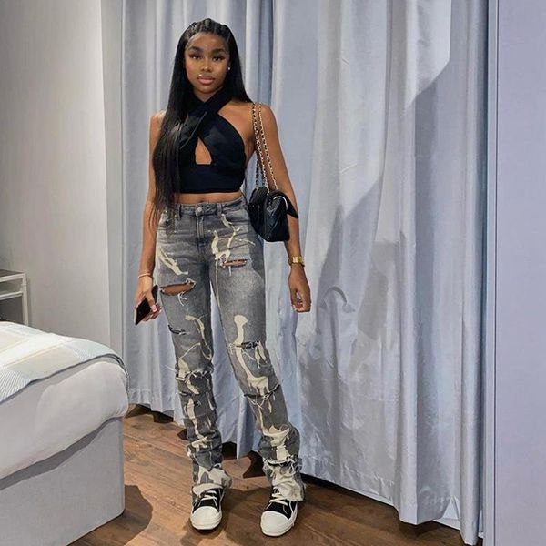 women's pants & capris women ripped slim jeans adults floral print high waist trousers hollow out denim for spring summer, Black;white
women's pants & capris women ripped slim jeans adults floral print high waist trousers hollow out denim for spring summer, Black;white