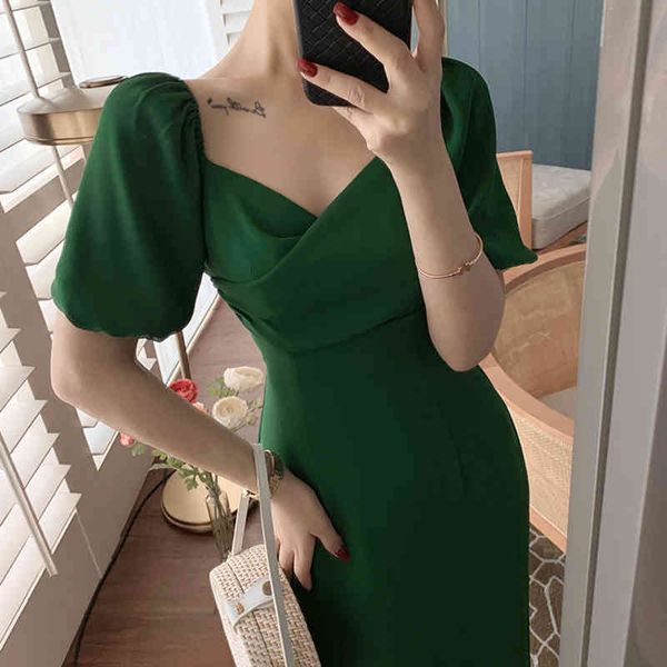summer green short-sleeved dress feme robe v-neck one-shoulder maxi elegant ladies bodycon es 210514, Black;gray
summer green short-sleeved dress feme robe v-neck one-shoulder maxi elegant ladies bodycon es 210514, Black;gray