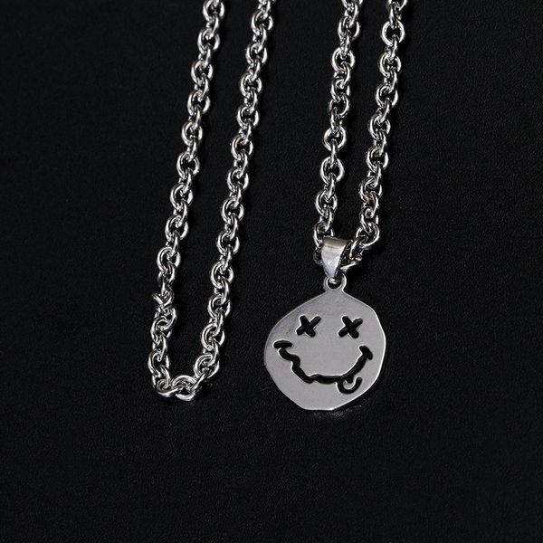 necklaces pendants punk chain on the neck hip hop goth style woman necklace a smiley face pendant aesthetic women's jewelry accessory, Silver
necklaces pendants punk chain on the neck hip hop goth style woman necklace a smiley face pendant aesthetic women's jewelry accessory, Silver