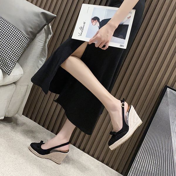 sandals summer new wedge for women's with breathable pointed baotou hemp rope weaving high heels ciw1, Black
sandals summer new wedge for women's with breathable pointed baotou hemp rope weaving high heels ciw1, Black