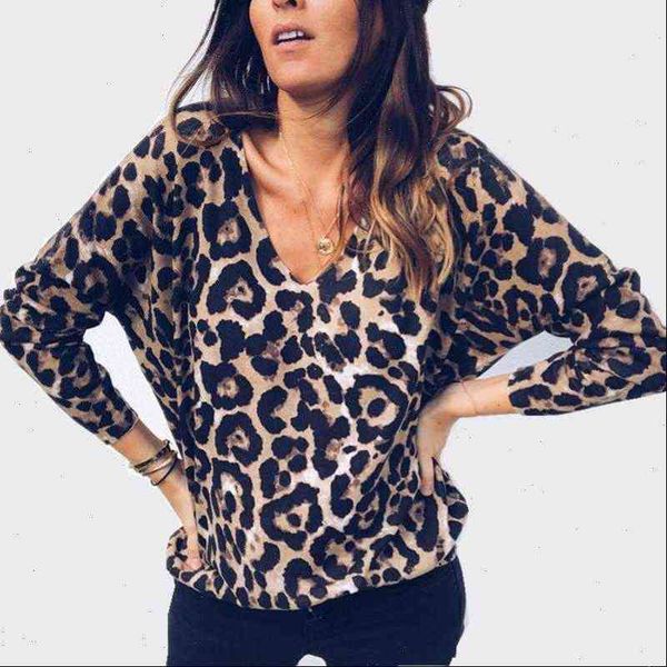 fashion stretch loose v neck women blouses leopard print casual long sleeve autumn winter shirts, White
fashion stretch loose v neck women blouses leopard print casual long sleeve autumn winter shirts, White