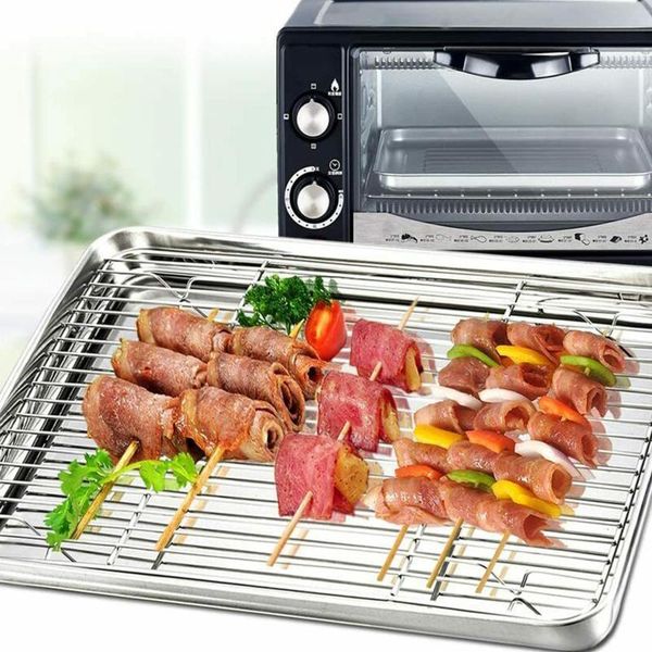 tools & accessories stainless steel baking pans cookie sheets with cooling rack set oven tray pan toaster roast nonstick bakeware
tools & accessories stainless steel baking pans cookie sheets with cooling rack set oven tray pan toaster roast nonstick bakeware