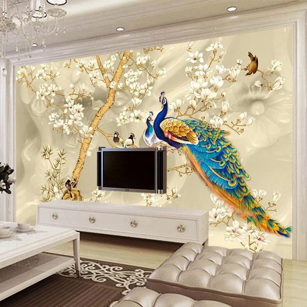 custom mural self adhesive wallpaper 3d stereo magnolia flower peacock painting living room tv sofa background wall waterproof wallpapers
custom mural self adhesive wallpaper 3d stereo magnolia flower peacock painting living room tv sofa background wall waterproof wallpapers