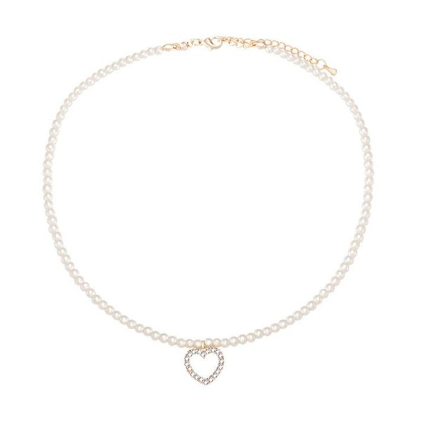 luxury simulated pearl chian choker with delicate heart pendant necklace for women charming adjustable party jewelry necklaces, Silver
luxury simulated pearl chian choker with delicate heart pendant necklace for women charming adjustable party jewelry necklaces, Silver