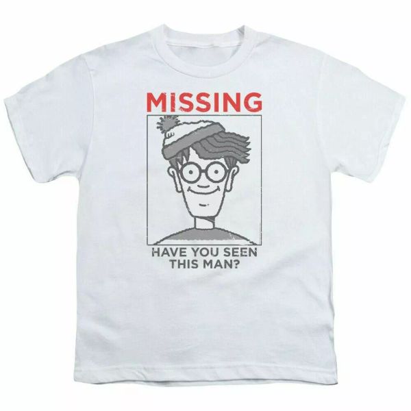 Where's Waldo Missing Kids Youth T Shirt Licensed Book Cartoon Tee White, White;black
Where's Waldo Missing Kids Youth T Shirt Licensed Book Cartoon Tee White, White;black