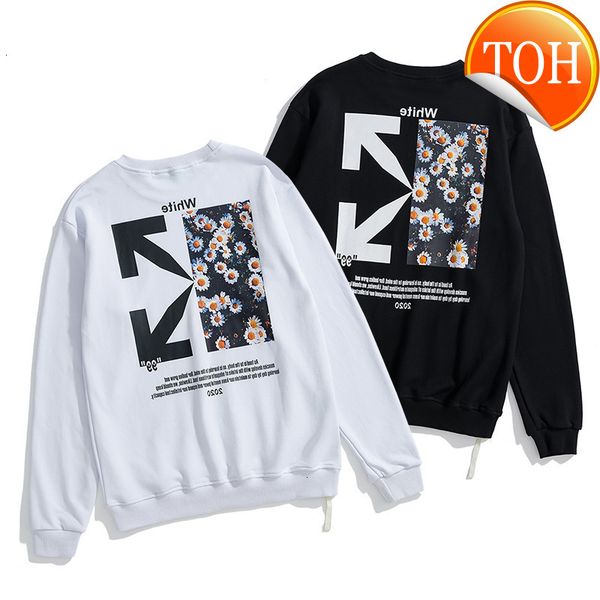 white off brand style sweater for men and women, Black