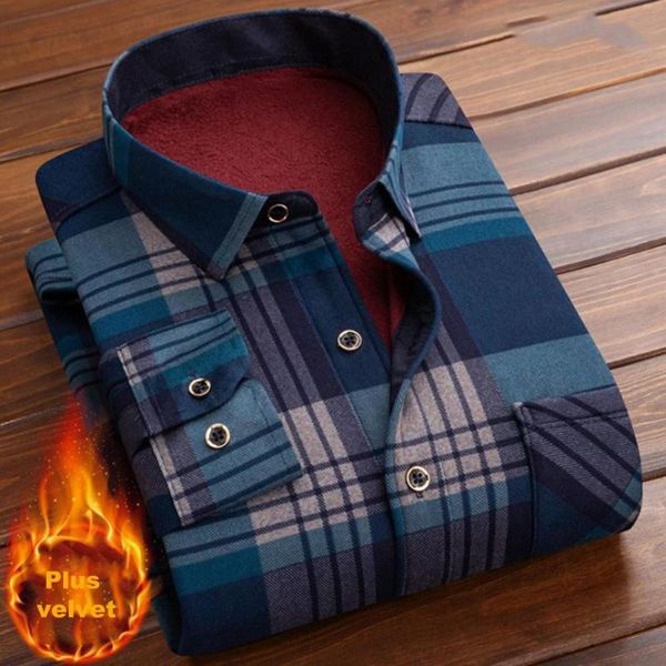 men's casual shirts shirt plaid thicken warm lapel formal for autumn winter soft thick long sleeve dress men clothing, White;black
men's casual shirts shirt plaid thicken warm lapel formal for autumn winter soft thick long sleeve dress men clothing, White;black
