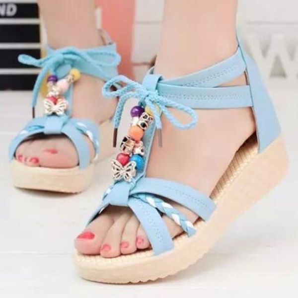 women summer sandals shoes bohemia beaded beach flat casual leisure female slip on sandalias ll141, Black
women summer sandals shoes bohemia beaded beach flat casual leisure female slip on sandalias ll141, Black