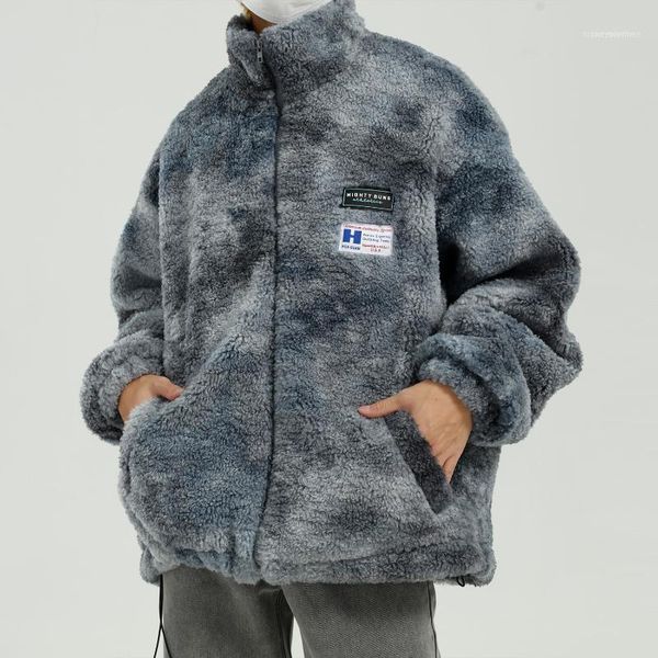 men's down & parkas boutique mtl clothing | 2021 autumn/winter retro tie-dye lamb fur collar male cotton-padded jacket coat1, Black
men's down & parkas boutique mtl clothing | 2021 autumn/winter retro tie-dye lamb fur collar male cotton-padded jacket coat1, Black