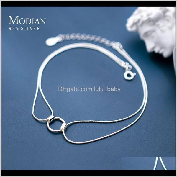 anklets drop delivery 2021 modian sale brand real 100percent 925 sterling sier geometric round snake chain anklet link for women korea st, Red;blue
anklets drop delivery 2021 modian sale brand real 100percent 925 sterling sier geometric round snake chain anklet link for women korea st, Red;blue