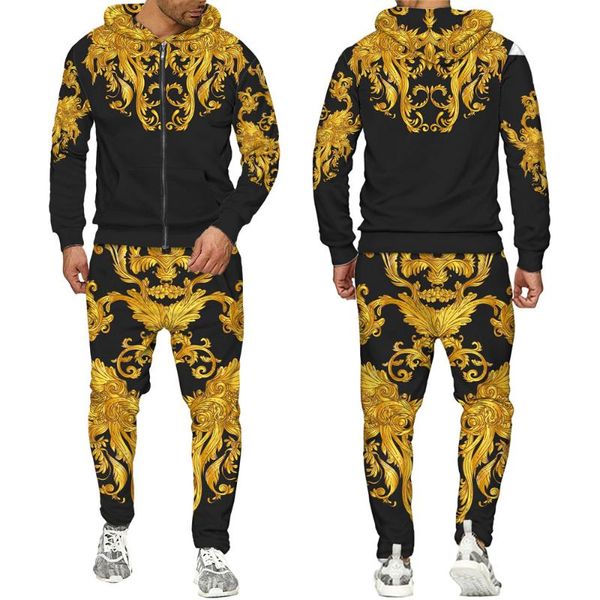 jogging clothing 2021 set 3d printing fashion personality creative mens zipper hooded suits casual sweatshirt sweatpants two sets tracksuits, Black;red
jogging clothing 2021 set 3d printing fashion personality creative mens zipper hooded suits casual sweatshirt sweatpants two sets tracksuits, Black;red