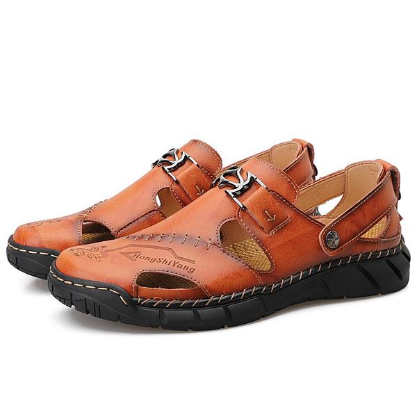 sandals summer 2021 men's baotou leather breathable casual shoes large size non-slip soft bottom light hole 38-50 code, Black
sandals summer 2021 men's baotou leather breathable casual shoes large size non-slip soft bottom light hole 38-50 code, Black