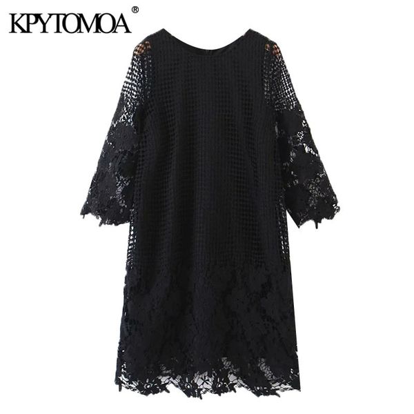 women chic fashion semi-sheer lace trim mini dress vintage short sleeve with lining female dresses vestidos mujer 210416, Black;gray
women chic fashion semi-sheer lace trim mini dress vintage short sleeve with lining female dresses vestidos mujer 210416, Black;gray