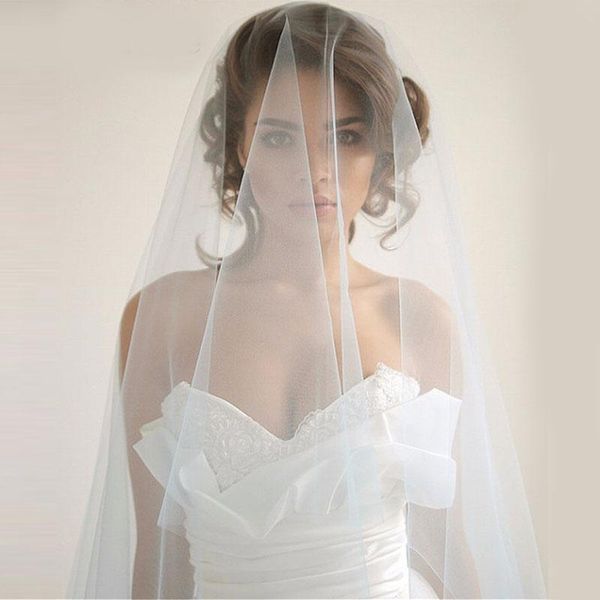 bridal veils elegant wedding accessories 3 meters 1 layer veil white ivory simple with metal comb, Black
bridal veils elegant wedding accessories 3 meters 1 layer veil white ivory simple with metal comb, Black