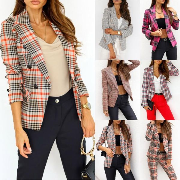 women's suits & blazers elegant office ladies fashion casual double-breasted printed suit small jacket formal long sleeve 2021, White;black
women's suits & blazers elegant office ladies fashion casual double-breasted printed suit small jacket formal long sleeve 2021, White;black
