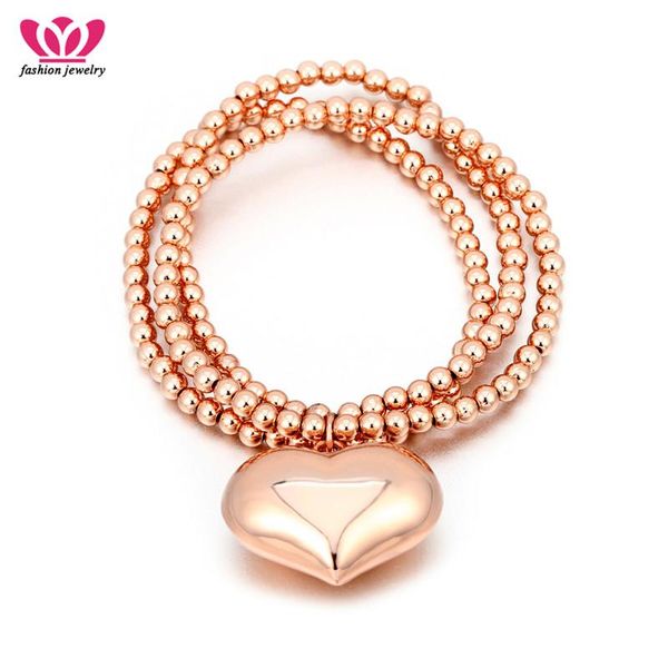 charm bracelets rose gold big heart beaded three pieces charms stretch for women girl fashion jewelry birthday party gift, Golden;silver
charm bracelets rose gold big heart beaded three pieces charms stretch for women girl fashion jewelry birthday party gift, Golden;silver