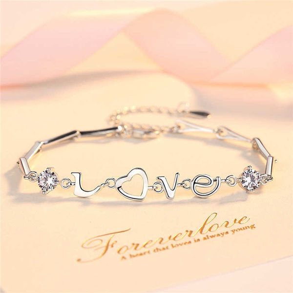 simple bracelet female fashion letter love bracelet korean version hand jewelry tanabata valentine's day gift for girlfriend, Golden;silver
simple bracelet female fashion letter love bracelet korean version hand jewelry tanabata valentine's day gift for girlfriend, Golden;silver