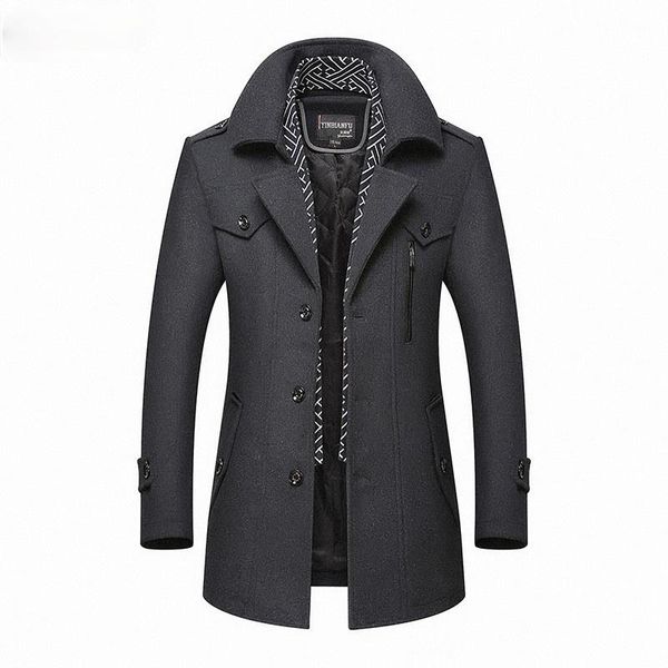 men's wool & blends men winter coat 2021 casual brand solid color woolen pea male trench overcoat, Black
men's wool & blends men winter coat 2021 casual brand solid color woolen pea male trench overcoat, Black