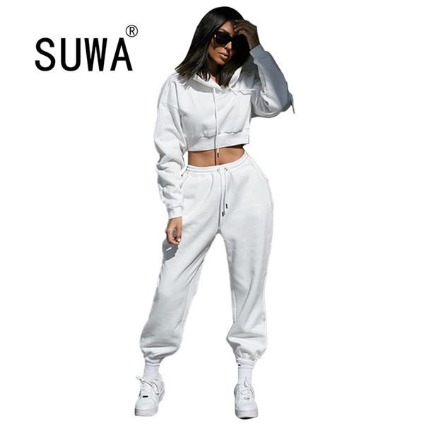 casual two piece set hoodie solid color short long pants loose 2 outfits women fashion sport female tracksuits 210525, White
casual two piece set hoodie solid color short long pants loose 2 outfits women fashion sport female tracksuits 210525, White