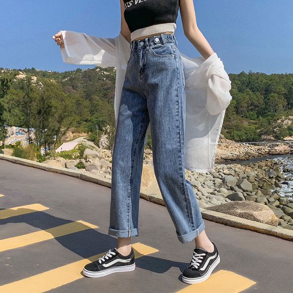 women's jeans spring korea fashion women high waist loose vintage blue all-matched casual cotton denim harem pants plus size v251
women's jeans spring korea fashion women high waist loose vintage blue all-matched casual cotton denim harem pants plus size v251
