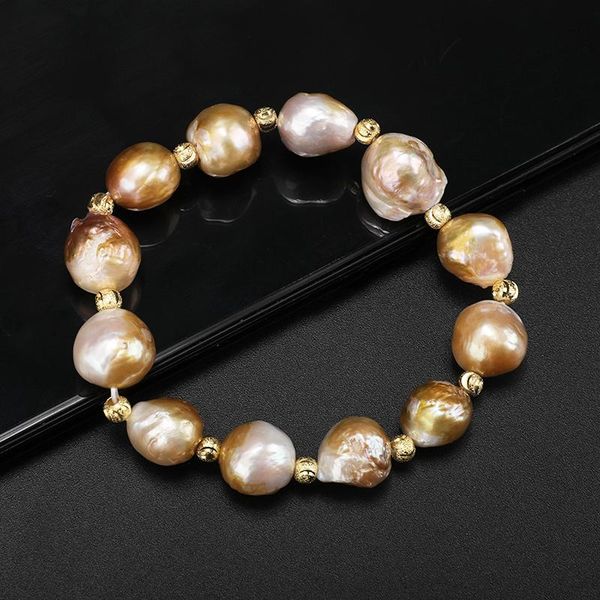 beaded, strands shuangsheng natural gold edison pearl bracelet elastic adjustable size 925 silver jewelry for women mother and wife gift, Black
beaded, strands shuangsheng natural gold edison pearl bracelet elastic adjustable size 925 silver jewelry for women mother and wife gift, Black