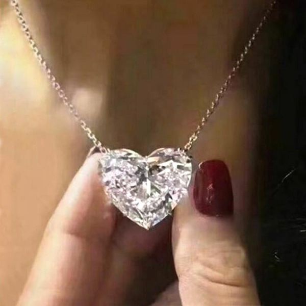 chains vagzeb 2021 crystal cubic zirconia heart pendant necklace for women romantic bridal wedding jewelry gifts, Silver
chains vagzeb 2021 crystal cubic zirconia heart pendant necklace for women romantic bridal wedding jewelry gifts, Silver