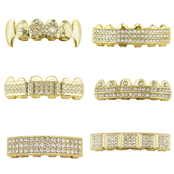 18k diamond inlaid gold-plated hip-hop braces vampire fangs tiger teeth metal halloween dentures unisex, Silver
18k diamond inlaid gold-plated hip-hop braces vampire fangs tiger teeth metal halloween dentures unisex, Silver