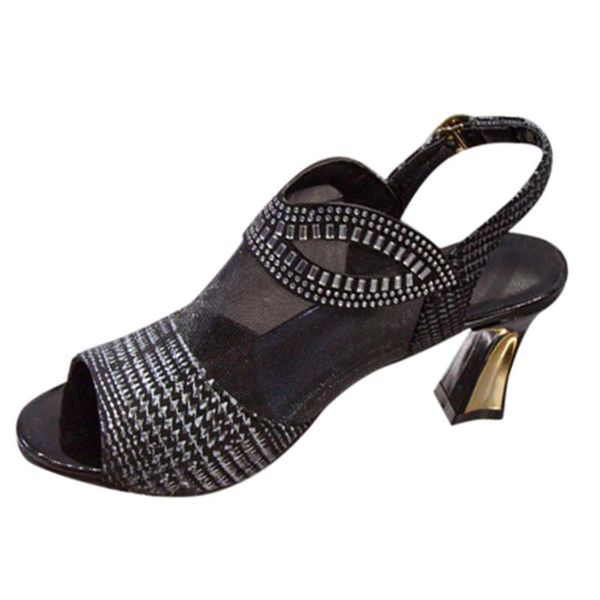 women's fashion casual mesh crystal peep toe sandals high heel thick heels shoes simple outside summer, Black
women's fashion casual mesh crystal peep toe sandals high heel thick heels shoes simple outside summer, Black