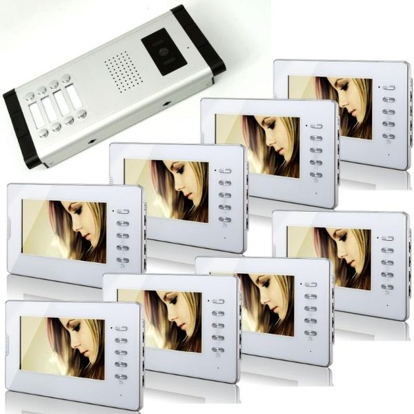 smartyiba mult-apartment 7 inch tft wired video door phone intercom security camera doorbell home system 8 monitors phones
smartyiba mult-apartment 7 inch tft wired video door phone intercom security camera doorbell home system 8 monitors phones