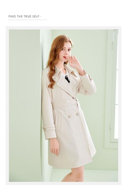women's trench coats spring 2021 white windbreaker mid-length temperament fashion age-reducing small street fried jacket, Tan;black
women's trench coats spring 2021 white windbreaker mid-length temperament fashion age-reducing small street fried jacket, Tan;black