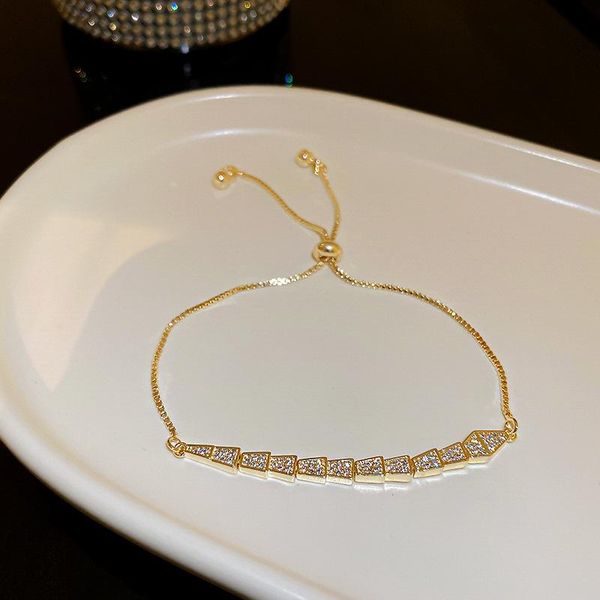 link, chain full diamond snake bracelet ins cool wind noble temperament shiny metal texture trendy, Black
link, chain full diamond snake bracelet ins cool wind noble temperament shiny metal texture trendy, Black
