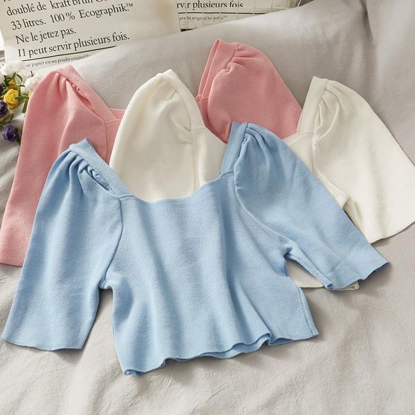 women's blouses & shirts women fashion bodycon solid low collar half sleeves knitted blouse lady sweet casual outdoor girls elegant dai, White
women's blouses & shirts women fashion bodycon solid low collar half sleeves knitted blouse lady sweet casual outdoor girls elegant dai, White